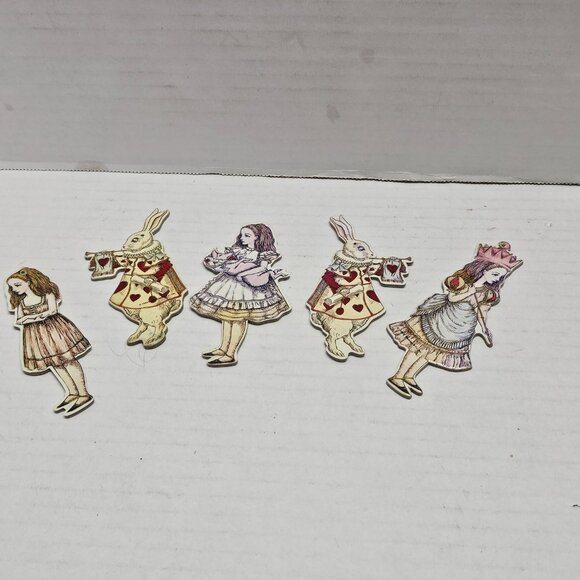 Vintage Alice in Wonderland Figure Rabbit Paper Cut Out Lewis Carroll Story - Picture 8 of 11